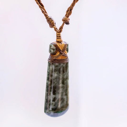 Qinghai Jade Toki Necklace - Aquarius Stones