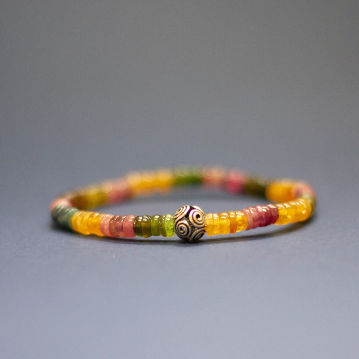 Multicolor Tourmaline Bracelet – 6mm - Aquarius Stones