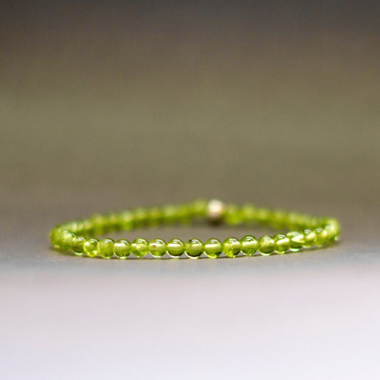 Peridot Bracelet – 4mm - Aquarius Stones