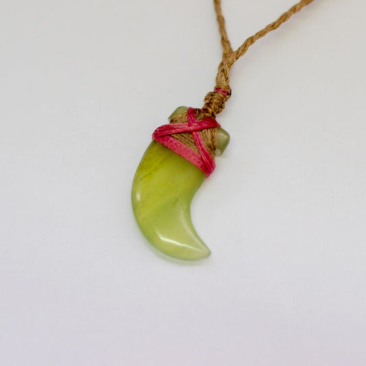 Jadite Toki Fang Necklace - Aquarius Stones