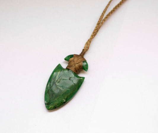 Jade Arrowhead Necklace - Aquarius Stones