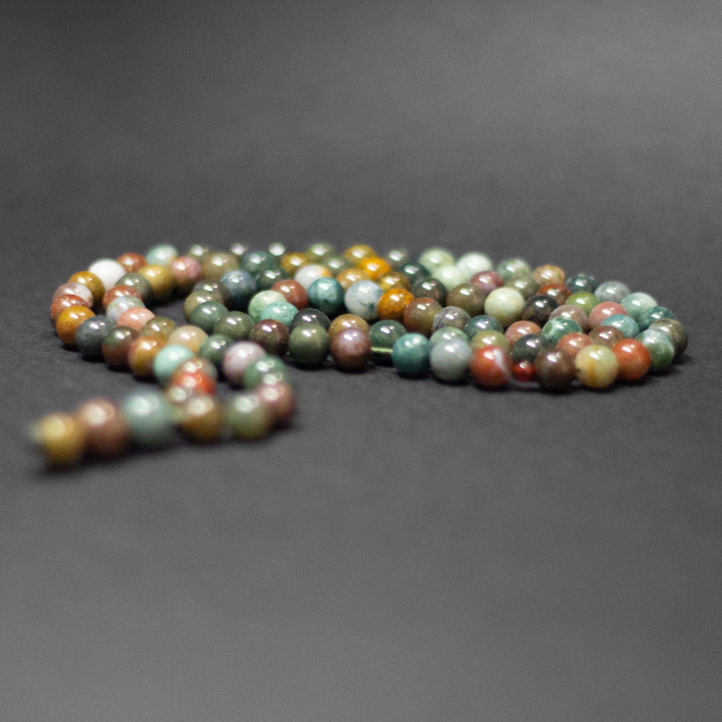 Moss Agate Rosary (100 Beads) 8mm - Aquarius Stones