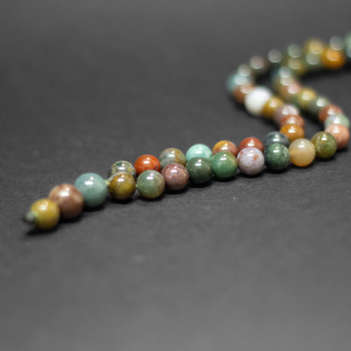 Moss Agate Rosary (100 Beads) 8mm - Aquarius Stones