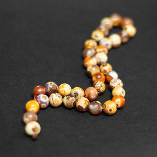 Gobi Agate Rosary 10mm - White (33 Beads) - Aquarius Stones