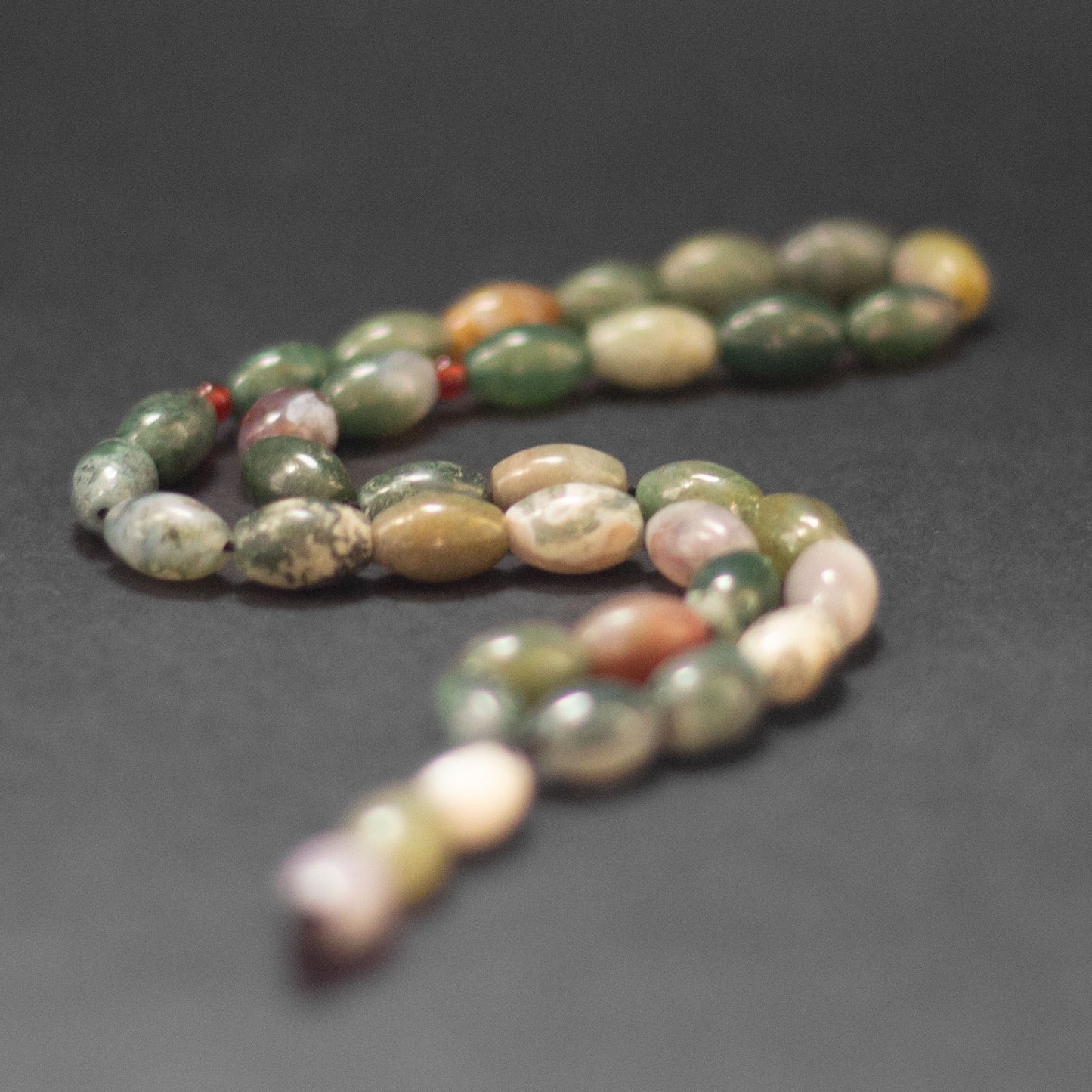 Moss Agate Rosary (33 Beads) - Aquarius Stones