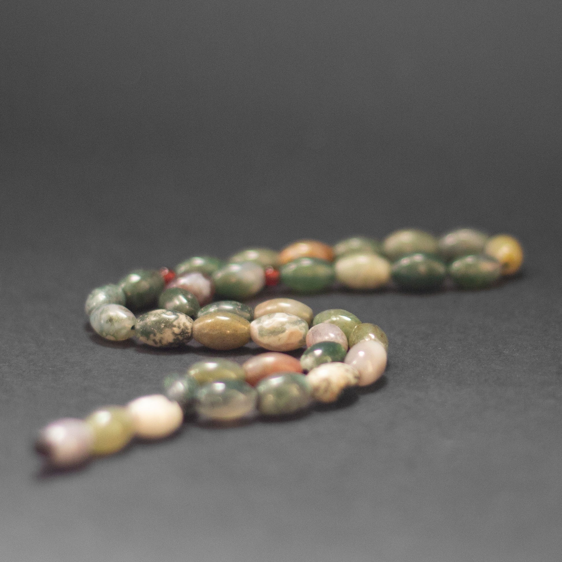 Moss Agate Rosary (33 Beads) - Aquarius Stones