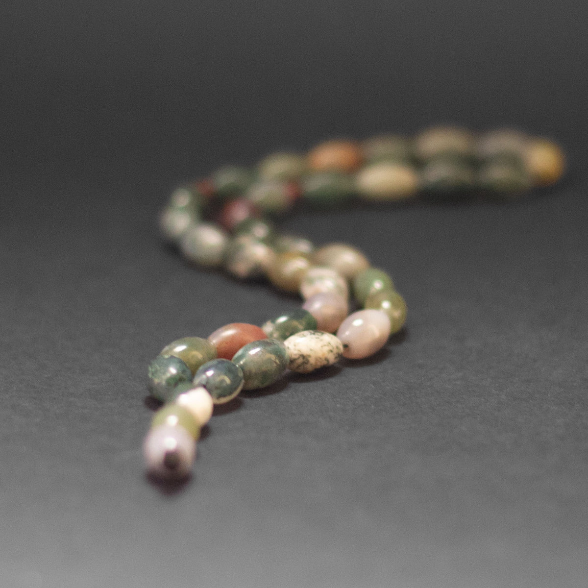 Moss Agate Rosary (33 Beads) - Aquarius Stones