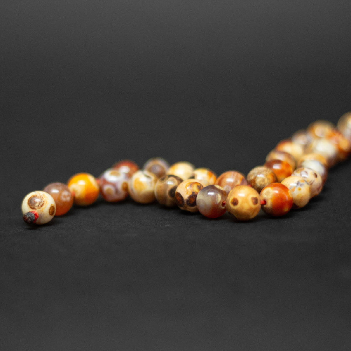 Gobi Agate Rosary 10mm - White (33 Beads) - Aquarius Stones