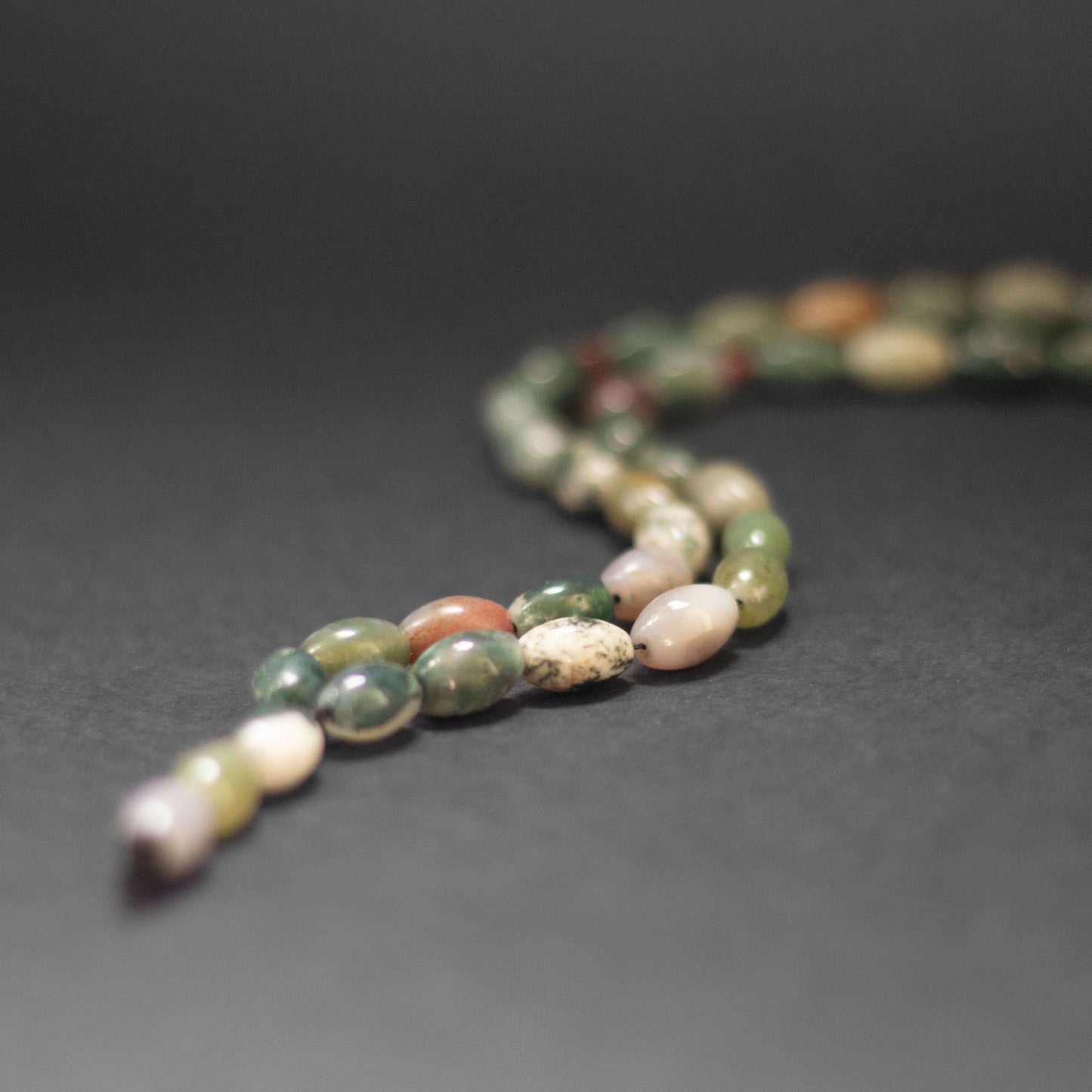 Moss Agate Rosary (33 Beads) - Aquarius Stones
