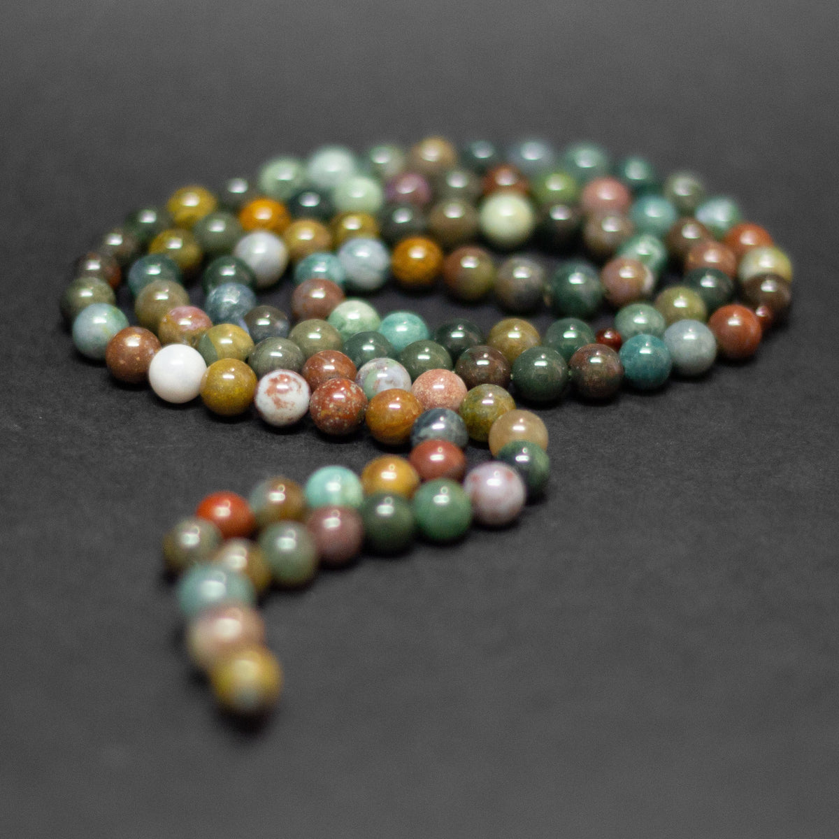 Moss Agate Rosary (100 Beads) 8mm - Aquarius Stones