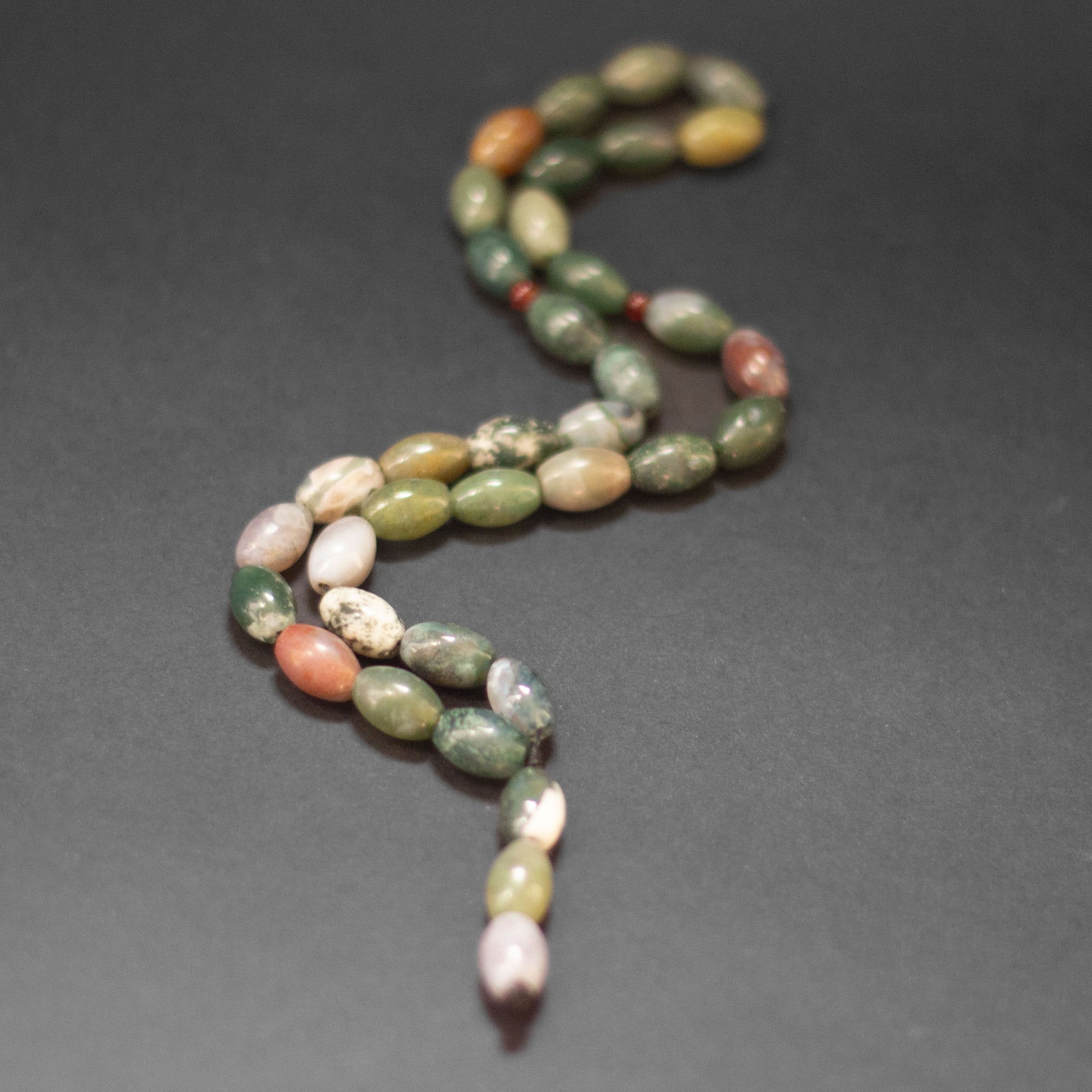 Moss Agate Rosary (33 Beads) - Aquarius Stones