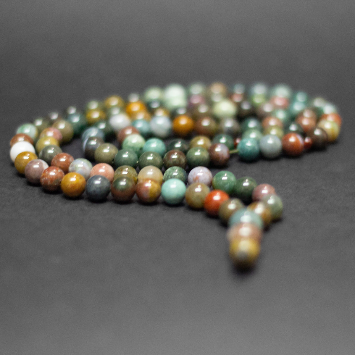 Moss Agate Rosary (100 Beads) 8mm - Aquarius Stones