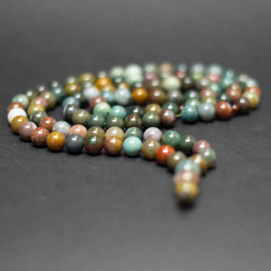 Moss Agate Rosary (100 Beads) 8mm - Aquarius Stones