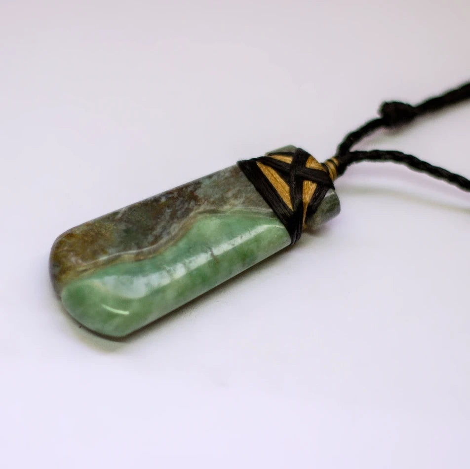 Jade Toki Necklace – Half Dark Jade - Aquarius Stones